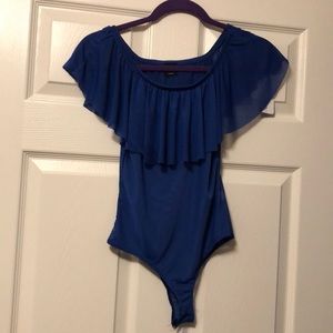 Royal blue sheer bodysuit